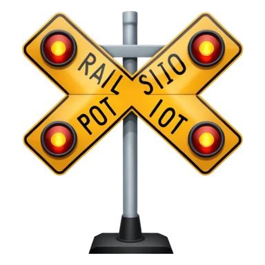 Railroad crossing light sticker