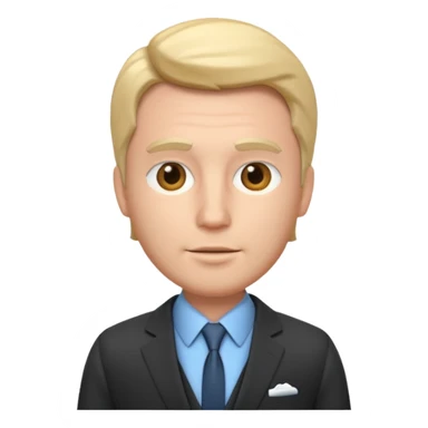 Man KEN babry style face 3d sticker