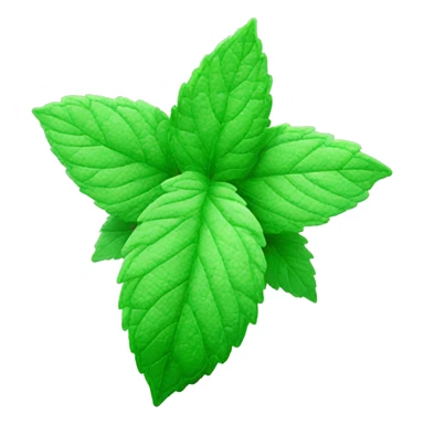 Green mint leaf sticker