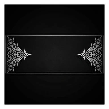 goth banner, no text, no background, minimal, expressive, variation 3 sticker