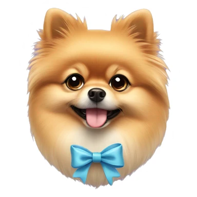 Pomeranian with bow sticker