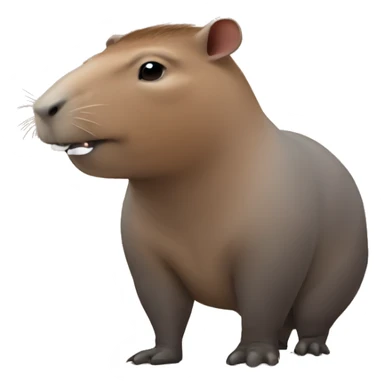 capybara with an elephant trunk, half elephant half capybara capyphant sticker