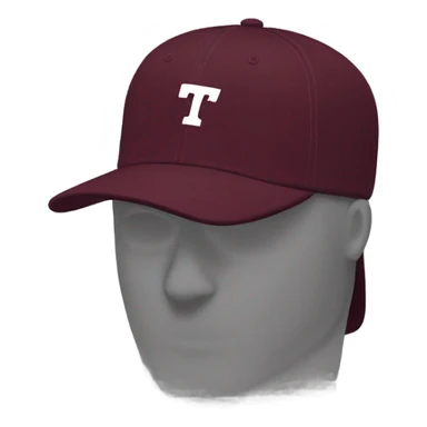 single maroon virginia tech VT baseball cap sticker