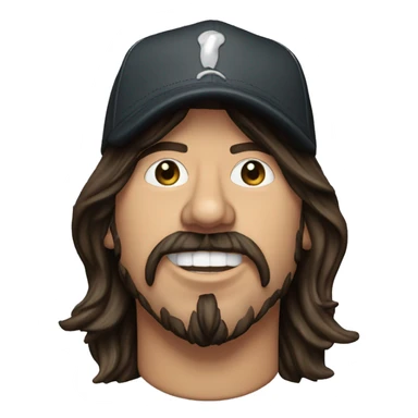 dave grohl long hair basecap sticker