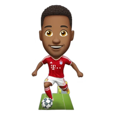bayern münchen player jumping big head sticker