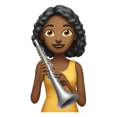 Fille qui joue de la flûte  sticker