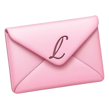 Pink romantic letter sticker