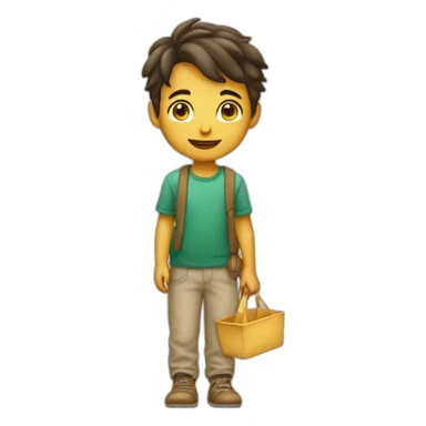 Enfant est coud de pied à son pote sticker