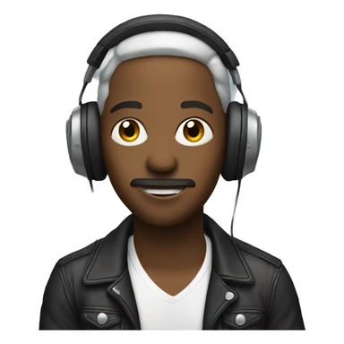 Singer with headphones  sticker