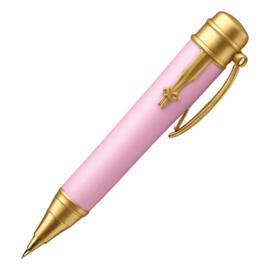 Cute pen pastel pink and gold  sticker