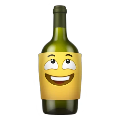 Happy wine bottle sticker