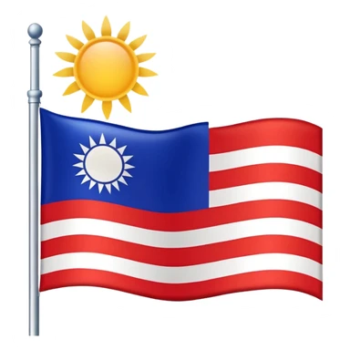 Flag of Taiwan but in USA style and with gravity sticker