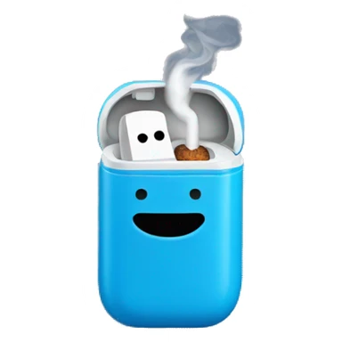 blue iqos smoking  sticker