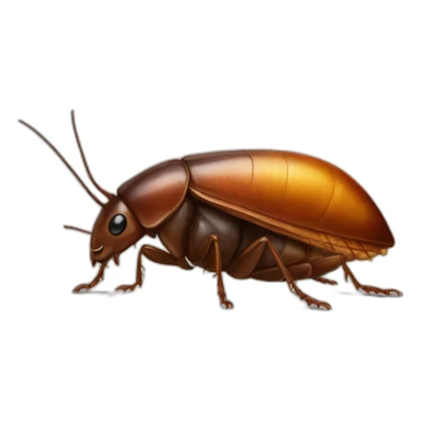 Cockroach with a crown sticker