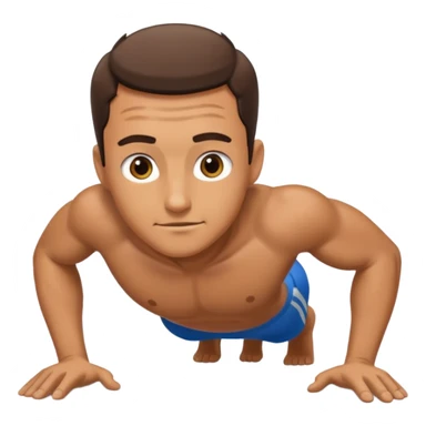 a man pushups sticker