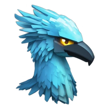 Minecraft Articuno Cyberpunk Head sticker