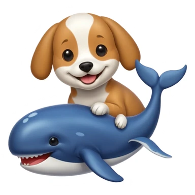 Dog and Whale  sticker