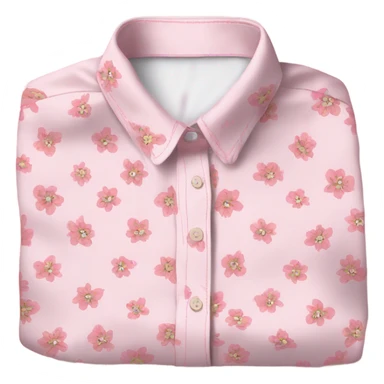 Oversized shirt cropped with flowers pink and white sticker