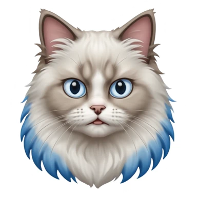 angry Ragdoll cat sticker