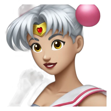 Muscular girl sailor moon sticker