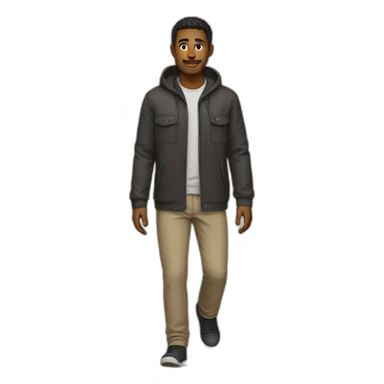 /A man walk/ sticker