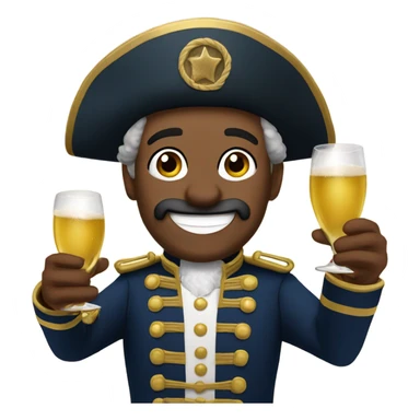 Captain Barbosa toasts happy new year sticker