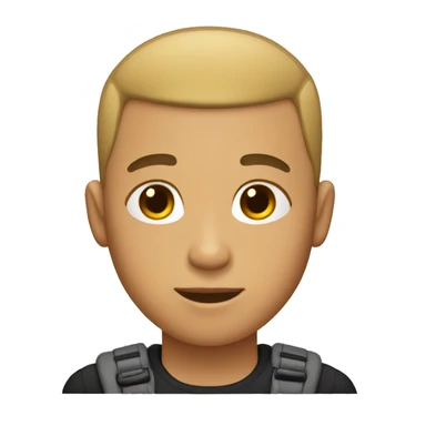 light skin guy with buzz cut sticker