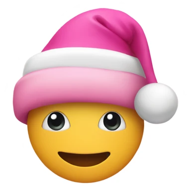 Pink Christmas hat  sticker