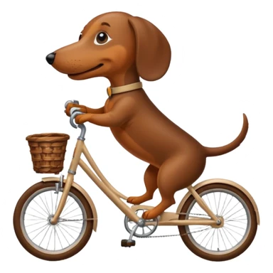 Weiner dog on bike sticker