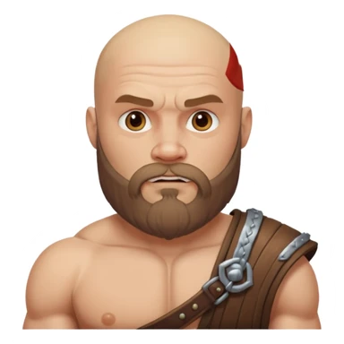 bearded Vikings with bald  with bulky body sticker