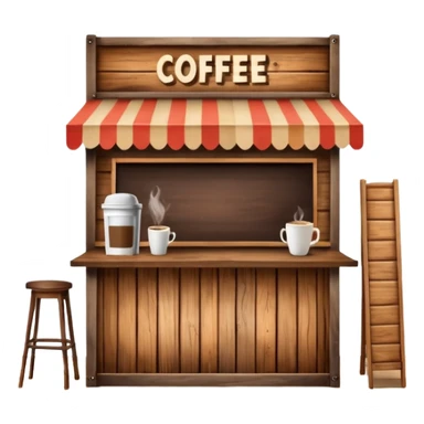 Coffee pop up stand booth to go front sticker