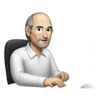 Steve jobs working on pc sticker