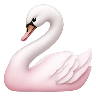 pastel pink swan sticker