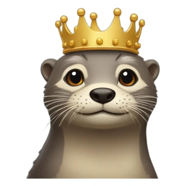 Loutre avec une couronne sticker