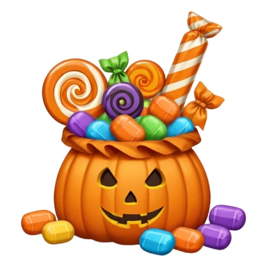 Halloween candies and candy bags sticker