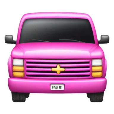 Large pink pickup truck with glitter  sticker