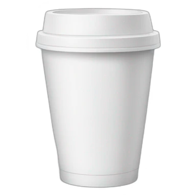 White disposable cup sticker