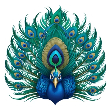 Create an emoji of peacock one feather  sticker