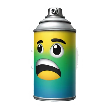 Spray paint can sticker
