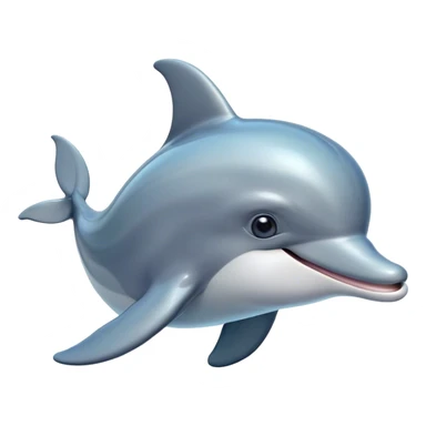 Cinematic Comical Bottlenose Dolphin Portrait Emoji, Head tilted dramatically with an exaggeratedly amused expression, featuring a sleek, shiny glossy body with wide, comically expressive eyes full of playful disbelief and a quirky, animated dorsal fin, Simplified yet hilariously expressive features, highly detailed, glowing with a slightly sassy aquatic glow, high shine, dramatic yet playful, stylized with an air of cheeky marine mischief, soft glowing outline, capturing the essence of a meme-worthy dolphin that looks ready to side-eye its way into viral fame! sticker