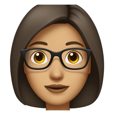 brunette woman with glasses sticker