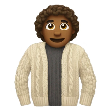 cable knit sweater sticker