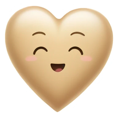 Beige heart with sparkling stars sticker