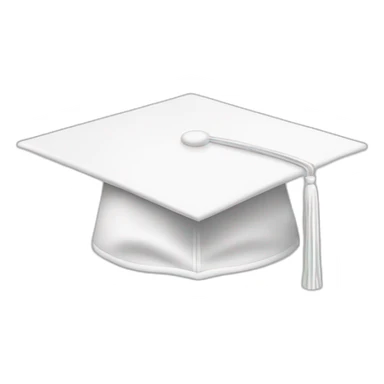 White Graduation cap sticker