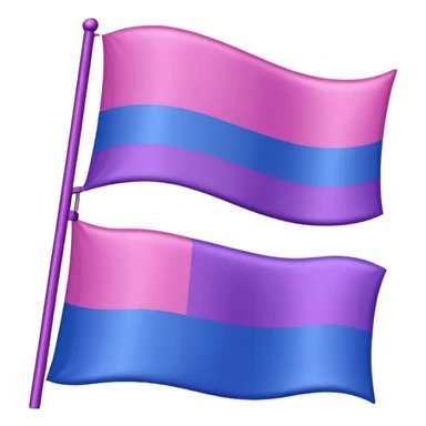 Flag with pink on top purple in middle and blue on bottom sticker