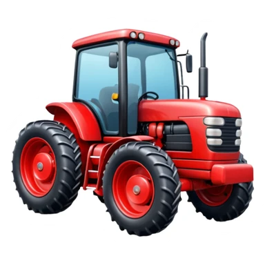 červeny moderny  traktor sticker