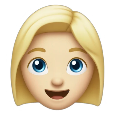 white woman with blue eyes, winking, sticking out tongue, silly, laughing emoji sticker