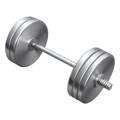Silver barbell sticker