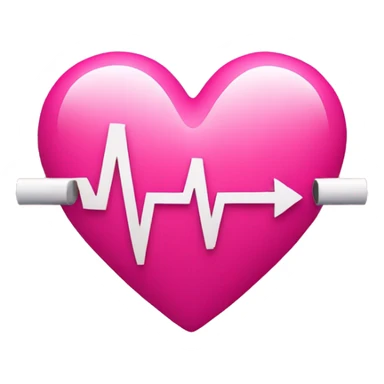 Pink heart with beat sticker