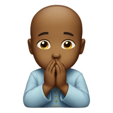 crying emoji with praying sticker